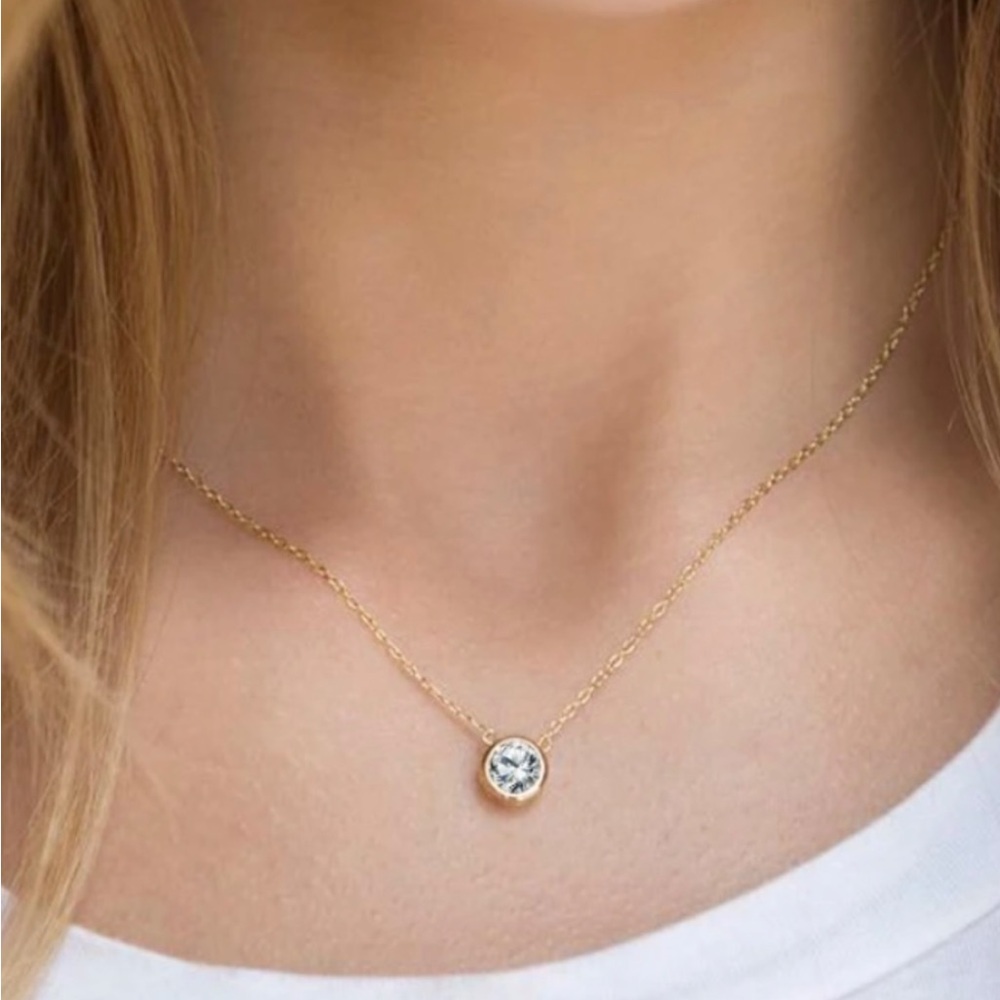 RAMLA Minimalist Birthstone Necklace